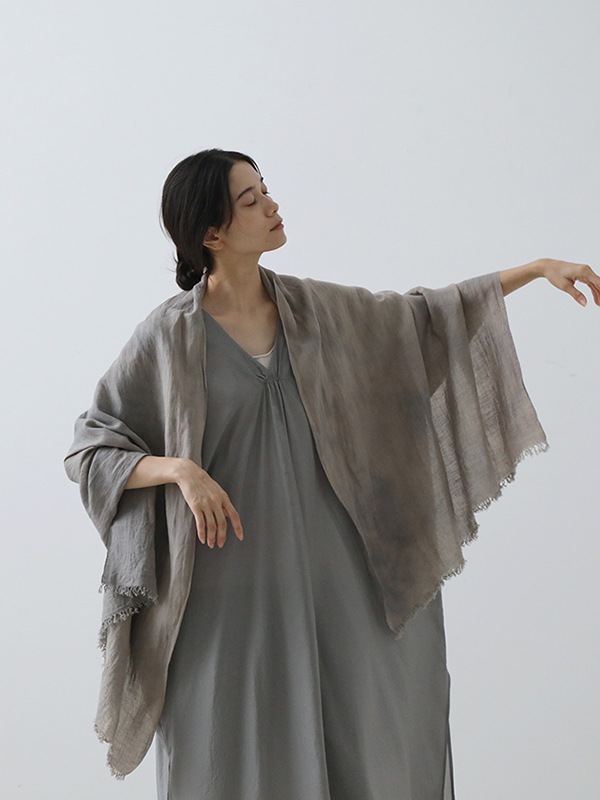 cupro silk poncho