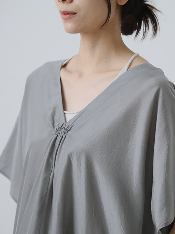 cupro silk poncho