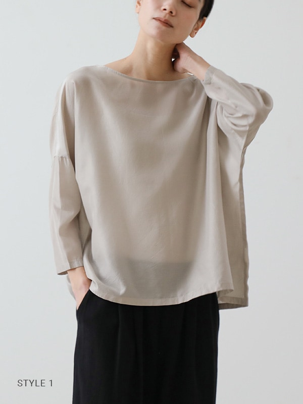 evam eva｜cupro silk pullover｜ladies',tops