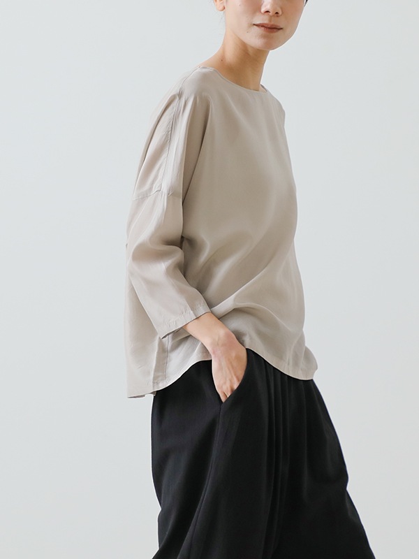 evam eva｜cupro silk pullover｜ladies',tops