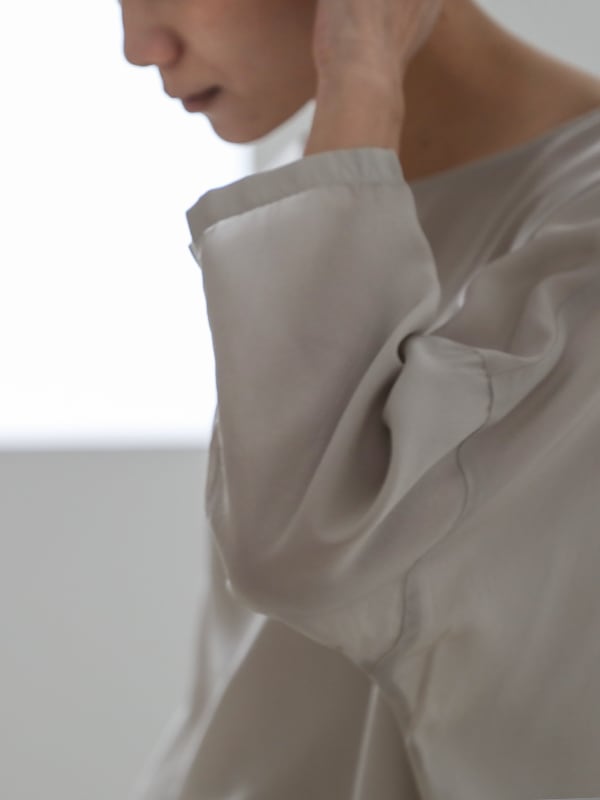 evam eva｜cupro silk pullover｜ladies',tops
