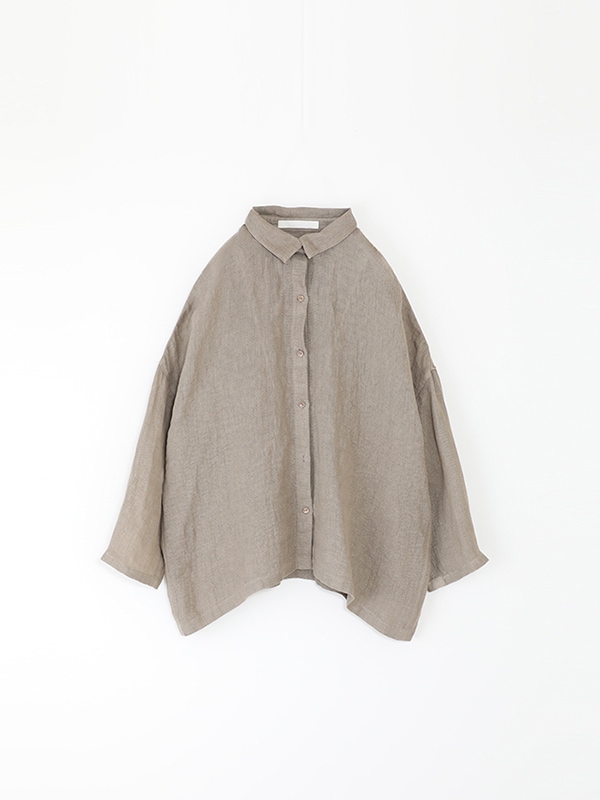 evam eva｜linen square shirt｜ladies',tops