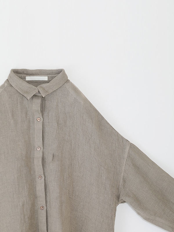 evam eva｜linen square shirt｜ladies',tops