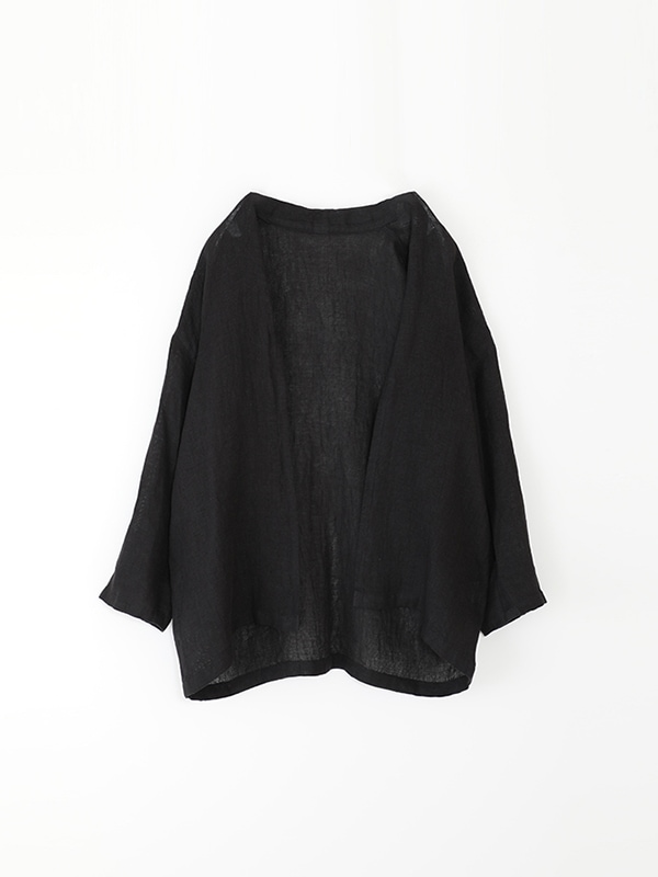 evam eva 黒 カーディガン 長袖 evam eva|linen cardigan|ladies',tops