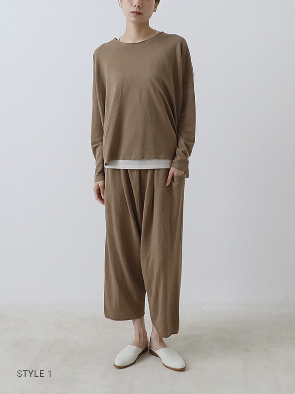 evam eva｜hemp cotton pants｜ladies',bottoms