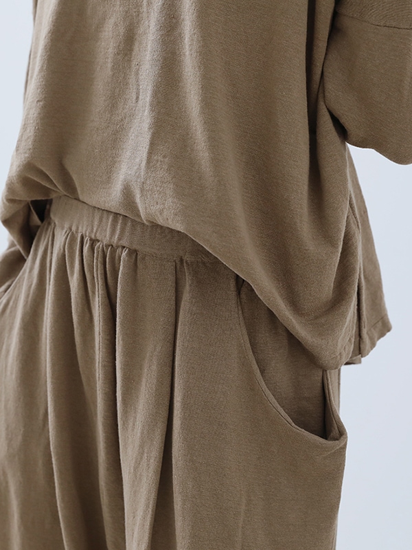 evam eva｜hemp cotton pants｜ladies',bottoms