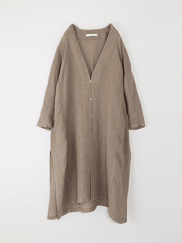 evam eva リネンローブ Mサイズ col. 47 evam eva|linen robe|ladies',outer