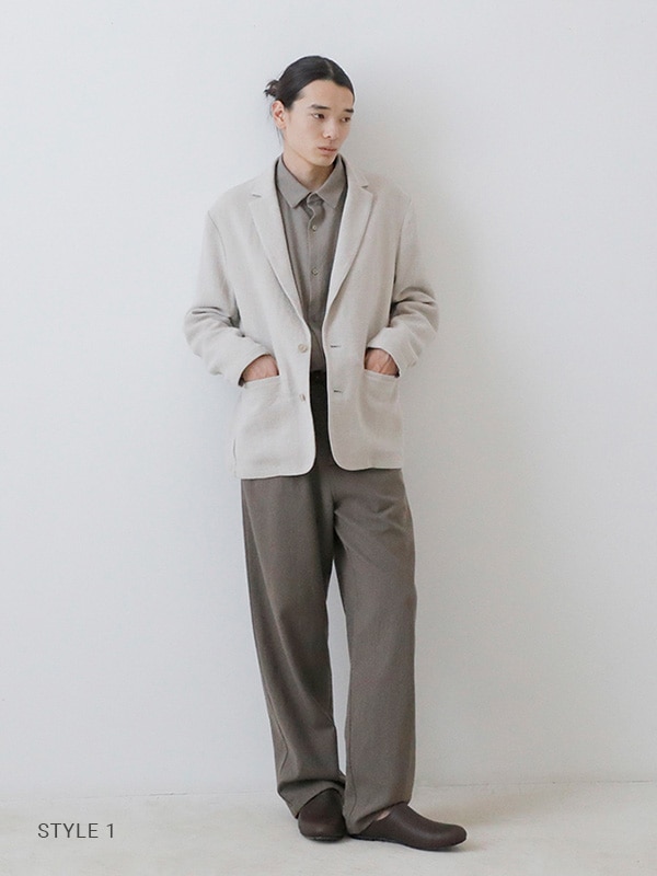 evam eva｜linen wool jacket [men's]｜men's