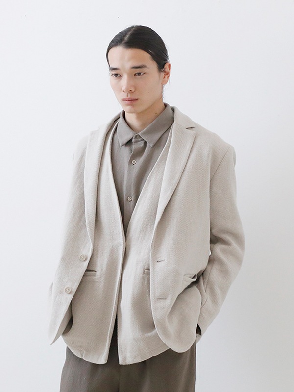 evam eva｜linen wool jacket [men's]｜men's