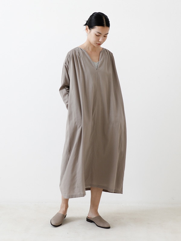 evam eva｜cotton tuck one-piece｜ladies',one-piece
