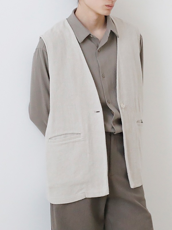 evam eva hemp wool linen 羽織り evam eva｜linen cotton robe｜ladies',tops