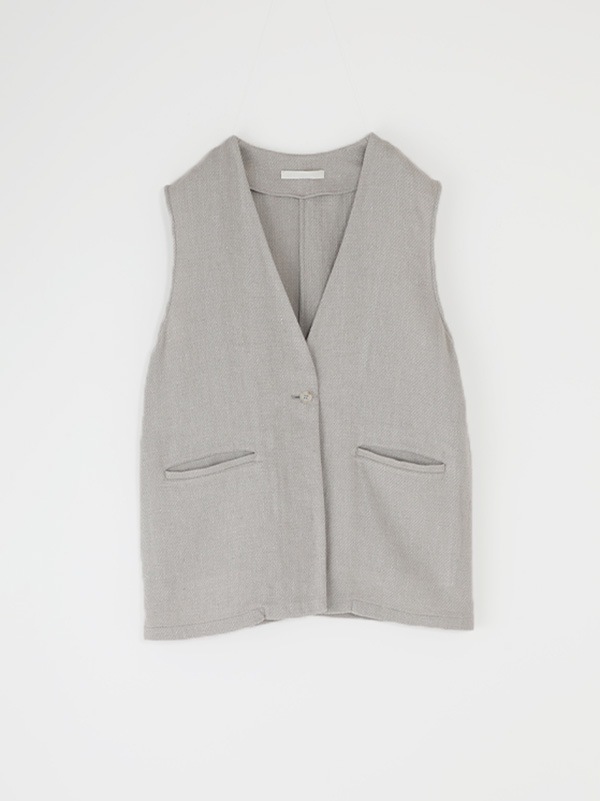 evam eva｜linen wool vest｜ladies',outer