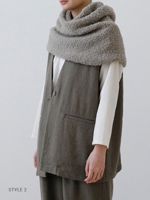 evam eva｜linen wool vest｜men's