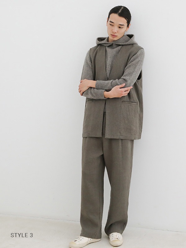 evam eva hemp wool linen 羽織り evam eva｜linen cotton robe｜ladies',tops