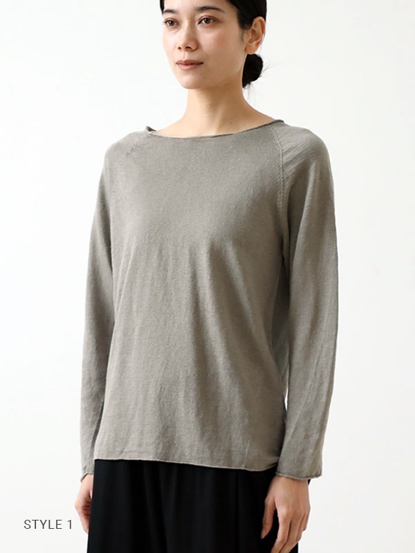 evam eva長袖ニット evam eva｜linen pullover｜ladies',tops
