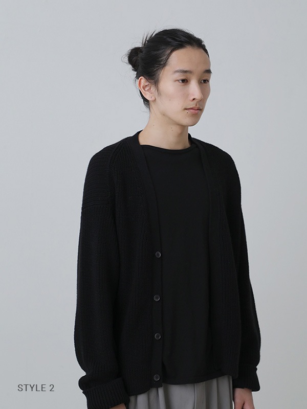 wool cotton aze cardigan [men's]