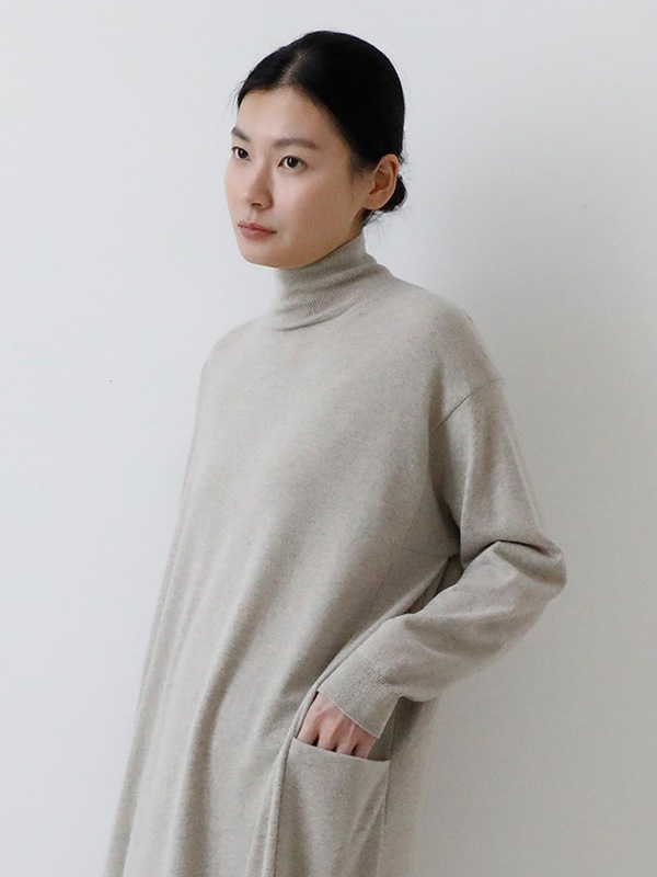 evam eva｜wool turtleneck one-piece｜ladies',one-piece