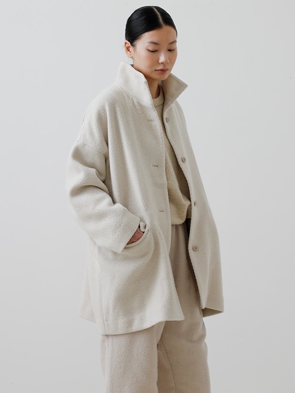 evam eva｜renew-wool stand short coat｜ladies',outer
