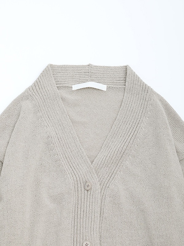 evam eva / Evam Eva | Linen Buttonless Cardigan | F