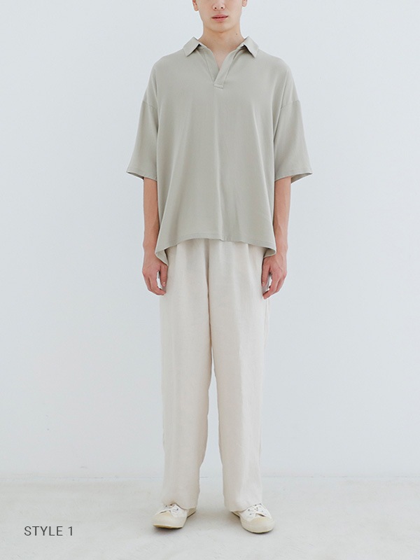 evam eva アイボリー ワイドパンツ evam eva｜linen wide pants｜ladies',bottoms