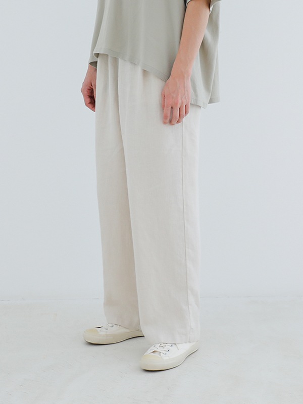 【極美品】 2025SS evam eva linen pants evam eva｜linen wide pants｜ladies',bottoms