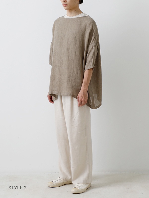 【極美品】 2025SS evam eva linen pants evam eva｜linen wide pants｜ladies',bottoms