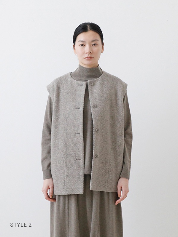 evam eva｜renew-wool vest｜ladies'