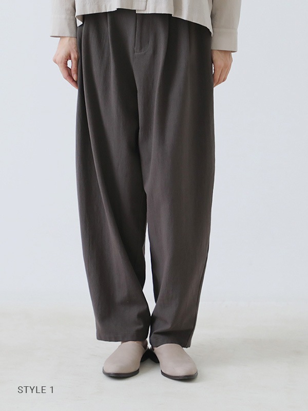 cotton voile volume pants
