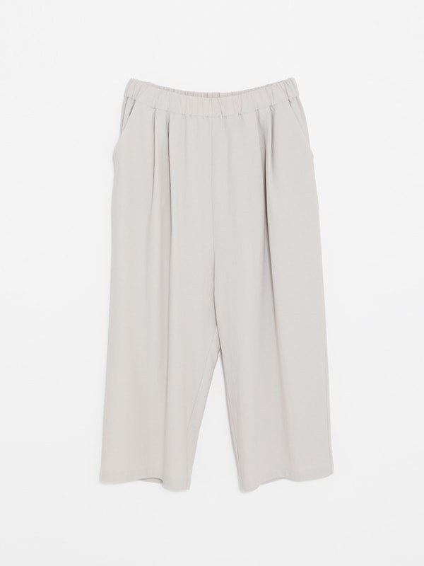 cotton voile tuck pants