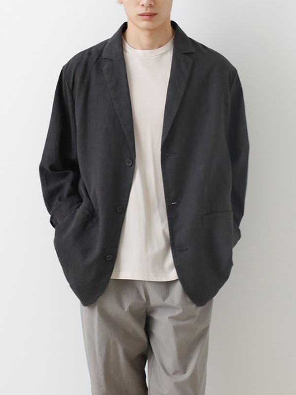 evam eva｜water linen jacket [men's]｜men's
