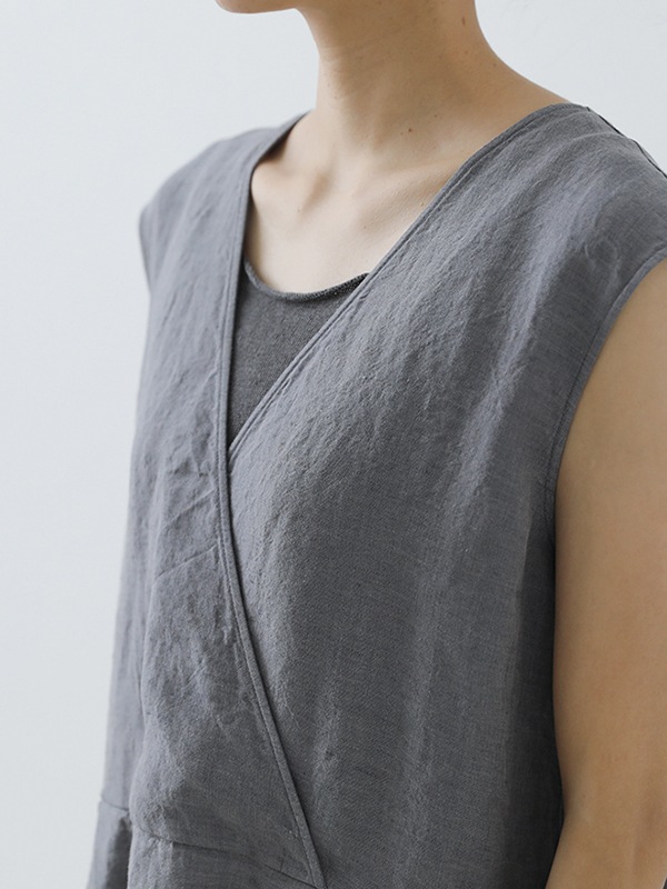 evam eva｜linen sleeveless one-piece｜ladies',one-piece