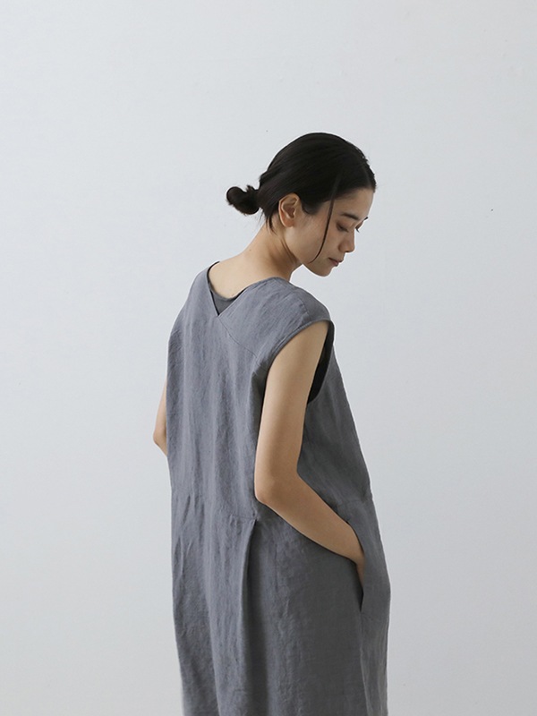 evam eva｜linen sleeveless one-piece｜ladies',one-piece