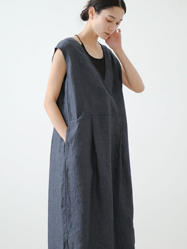 evam eva｜linen sleeveless one-piece｜ladies',one-piece