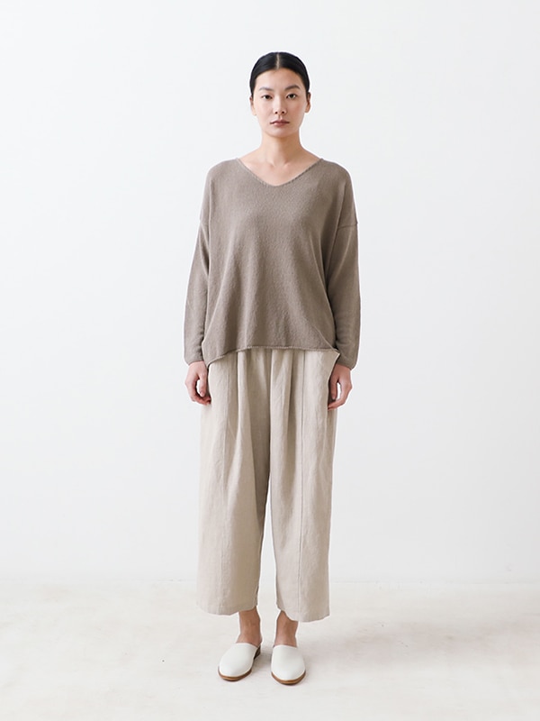 evam eva water linen pullover リネン100% evam eva｜water linen pullover｜ladies',tops