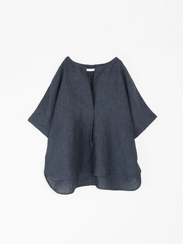 linen tuck pullover