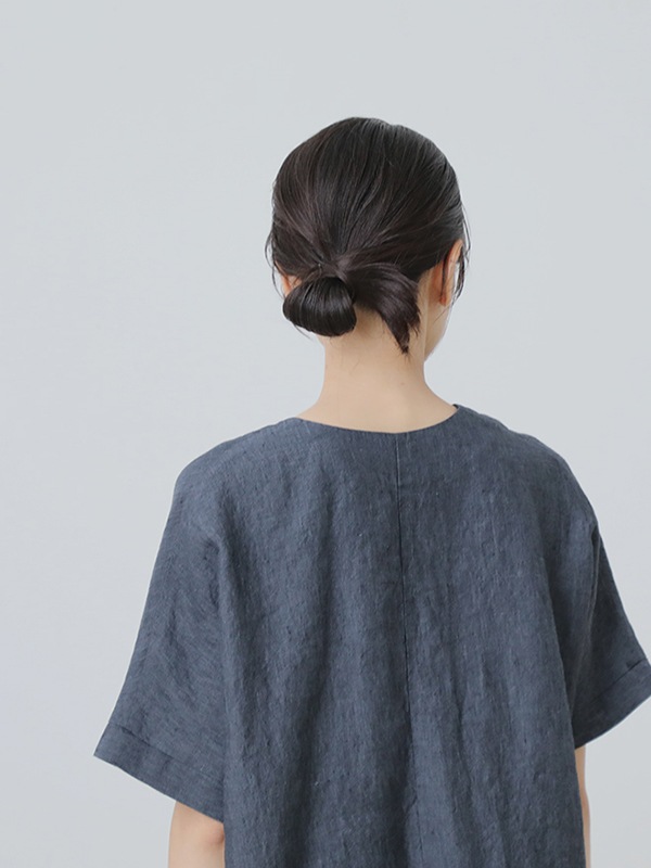 linen tuck pullover