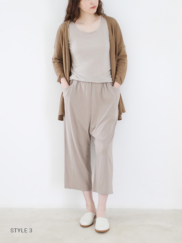 cut&sew cropped pants