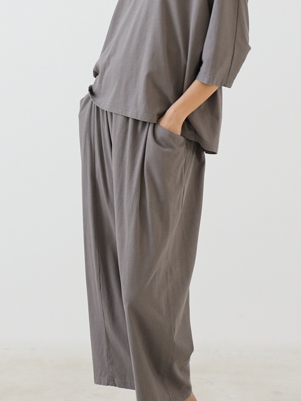 cut&sew cropped pants