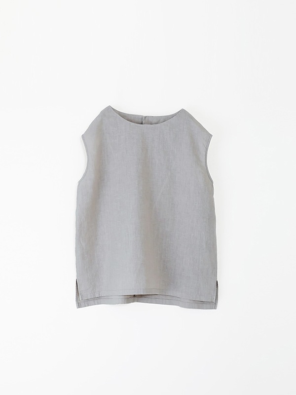 evam eva 半袖 evam eva｜water linen sleeveless｜ladies',tops