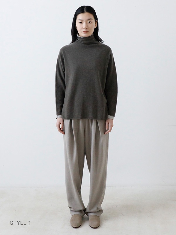 evam eva｜cashmere turtleneck｜ladies',tops