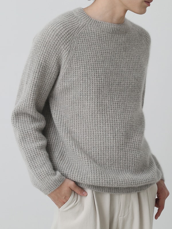 evameva (エヴァムエヴァ) wool fox pullover / ウール