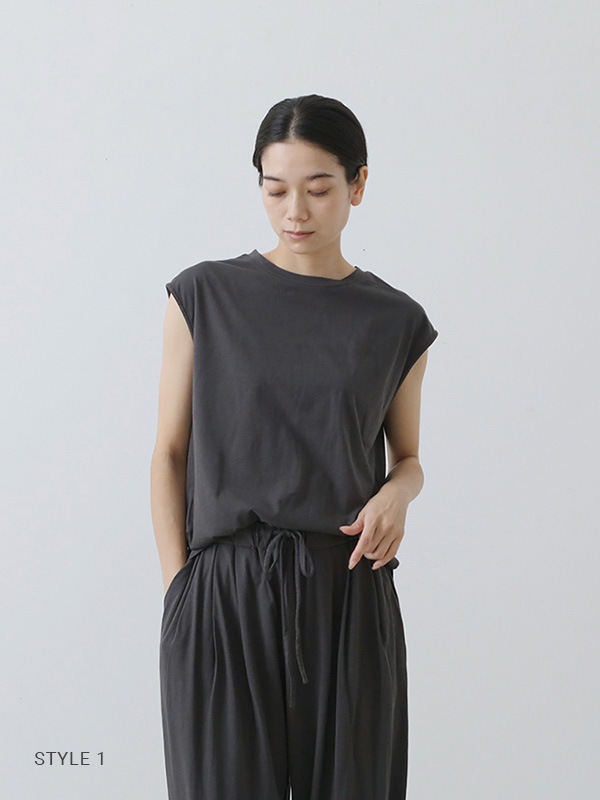 cut&sew sleeveless