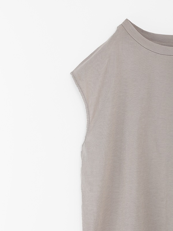 cut&sew sleeveless