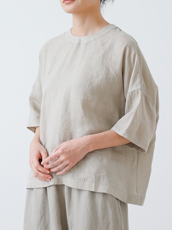 evam eva｜linen pullover｜ladies',tops