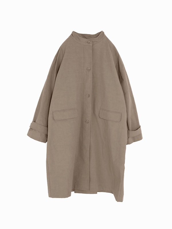 cotton hemp raglan coat
