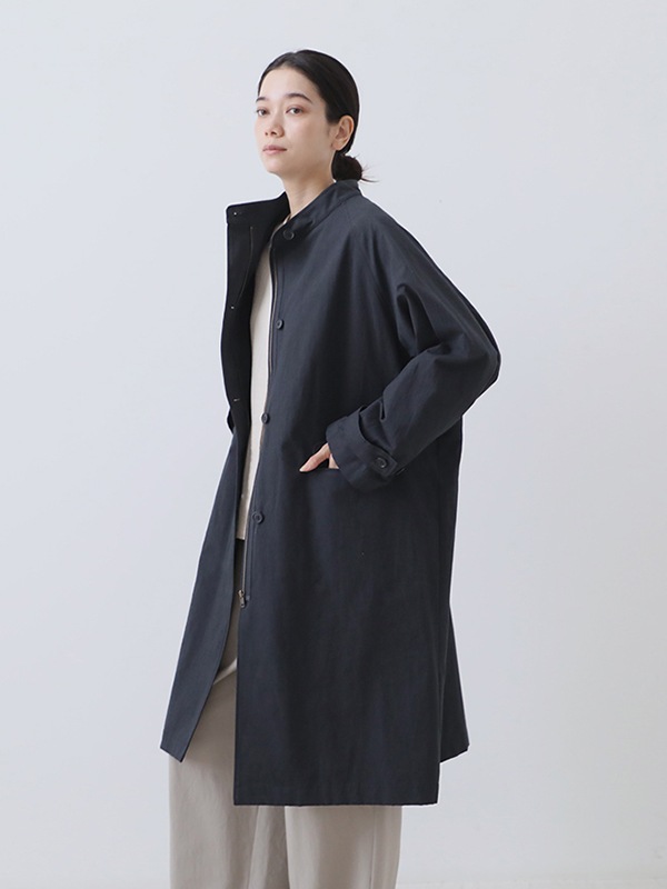 cotton hemp raglan coat