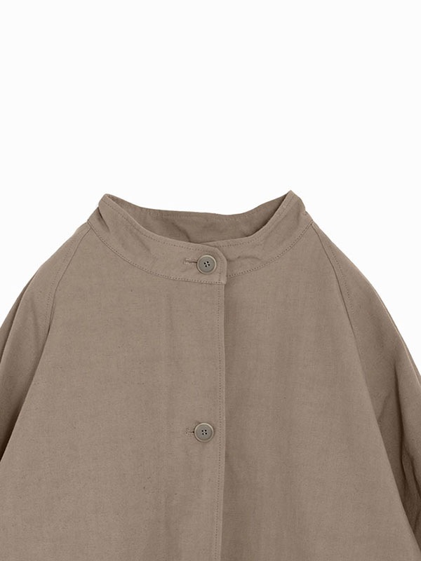 cotton hemp raglan coat