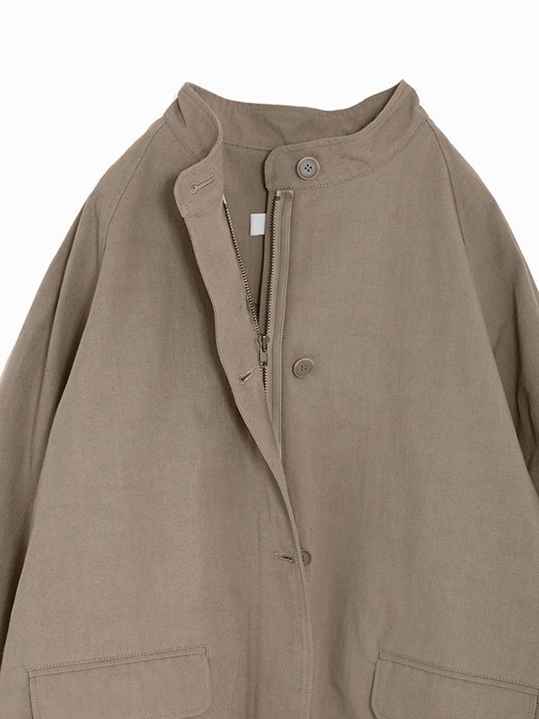 cotton hemp raglan coat