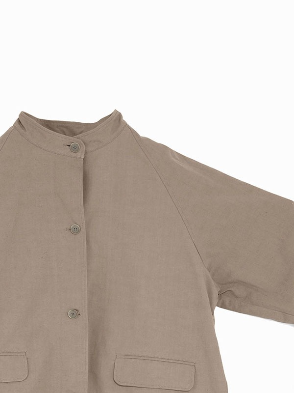cotton hemp raglan coat