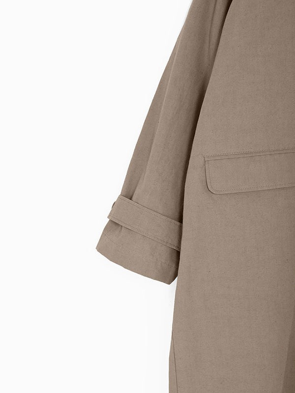 cotton hemp raglan coat